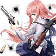 Ragazza Anime Con Puzzle Pistola