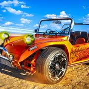 समुद्र तट छोटी गाड़ी रेसिंग: लड़ाई खेल की छोटी गाड़ी
