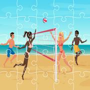 Puzzle De Bille De Beach Volley