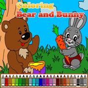 Окраска Медведя И Кролика