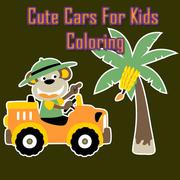 बच्चों के रंग के लिए प्यारा कारों