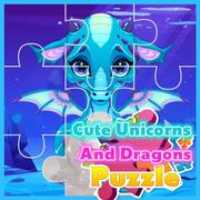 Licornes Mignonnes Et Dragons Puzzle