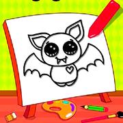 Crianças Fáceis Colorindo Morcego jogos 360