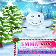 Emma Et Bonhomme De Neige Noël
