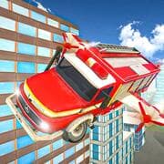 Caminhão De Bombeiros Voadores Dirigindo Sim jogos 360