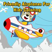 बच्चों के रंग के लिए दोस्ताना हवाई जहाज