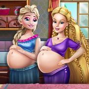 खुश राजकुमारियों गर्भवती Bffs