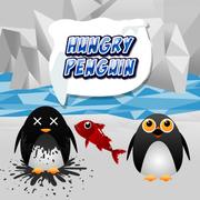 Hungriger Pinguin