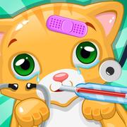 Kleine Katze Arzt Haustier Tierarzt Spiel