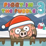 Piggy Dans La Flaque D’Eau De Noël
