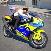 Полицейский Мотоцикл Трюк Гоночная Игра