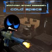 Stickman सशस्त्र हत्यारा ठंडा अंतरिक्ष