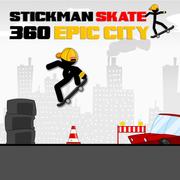 Stickman Patinar 360 Ciudad Épica