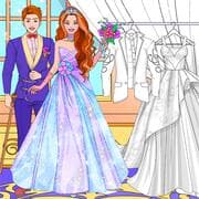 Hochzeit Färbung Ankleiden Spiel