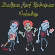 Zombies Et Squelettes Coloriage