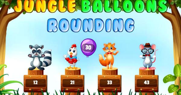 Balloon Method Rounding Jungle Balloons Rounding | Play Games 365 Free Online