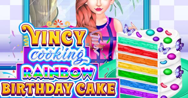Vincy Cooking Rainbow Birthday Cake | Play Games 365 Free Online